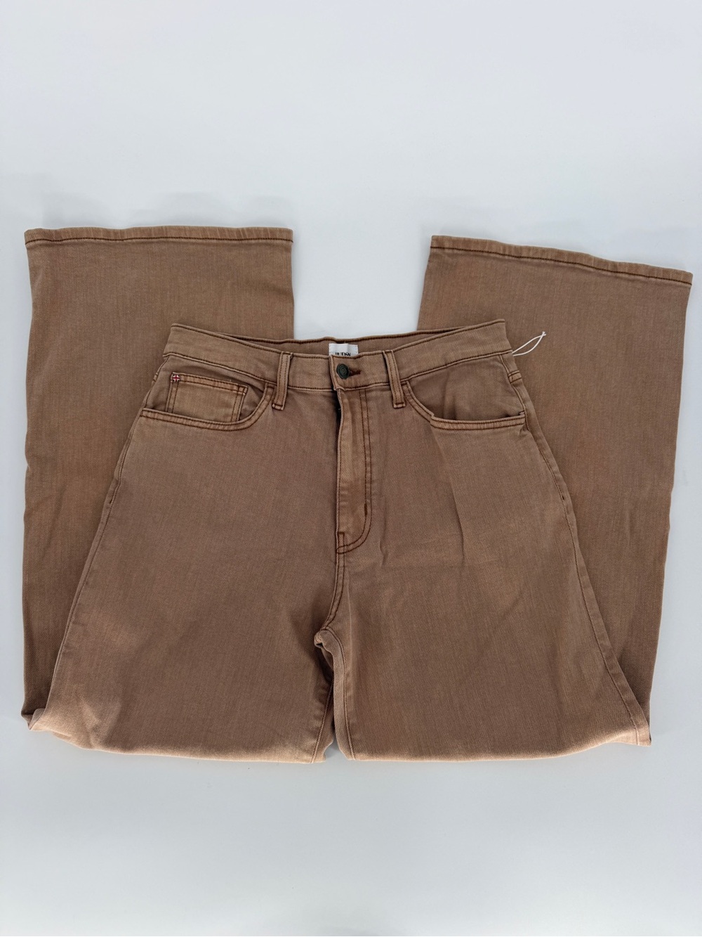 Hudson Jolene Wide Leg High Rise Jeans Brown Womens - Size 26 - Picture 3 of 11